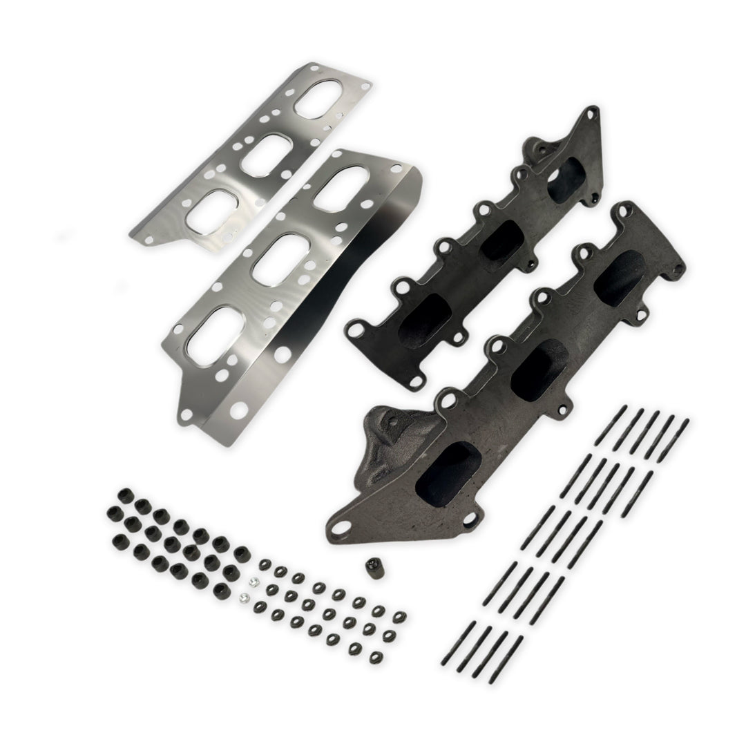 HIGH FLOW Exhaust Manifold Kit For 2017-2020 Ford F-150 F150 3.5L Ecoboost