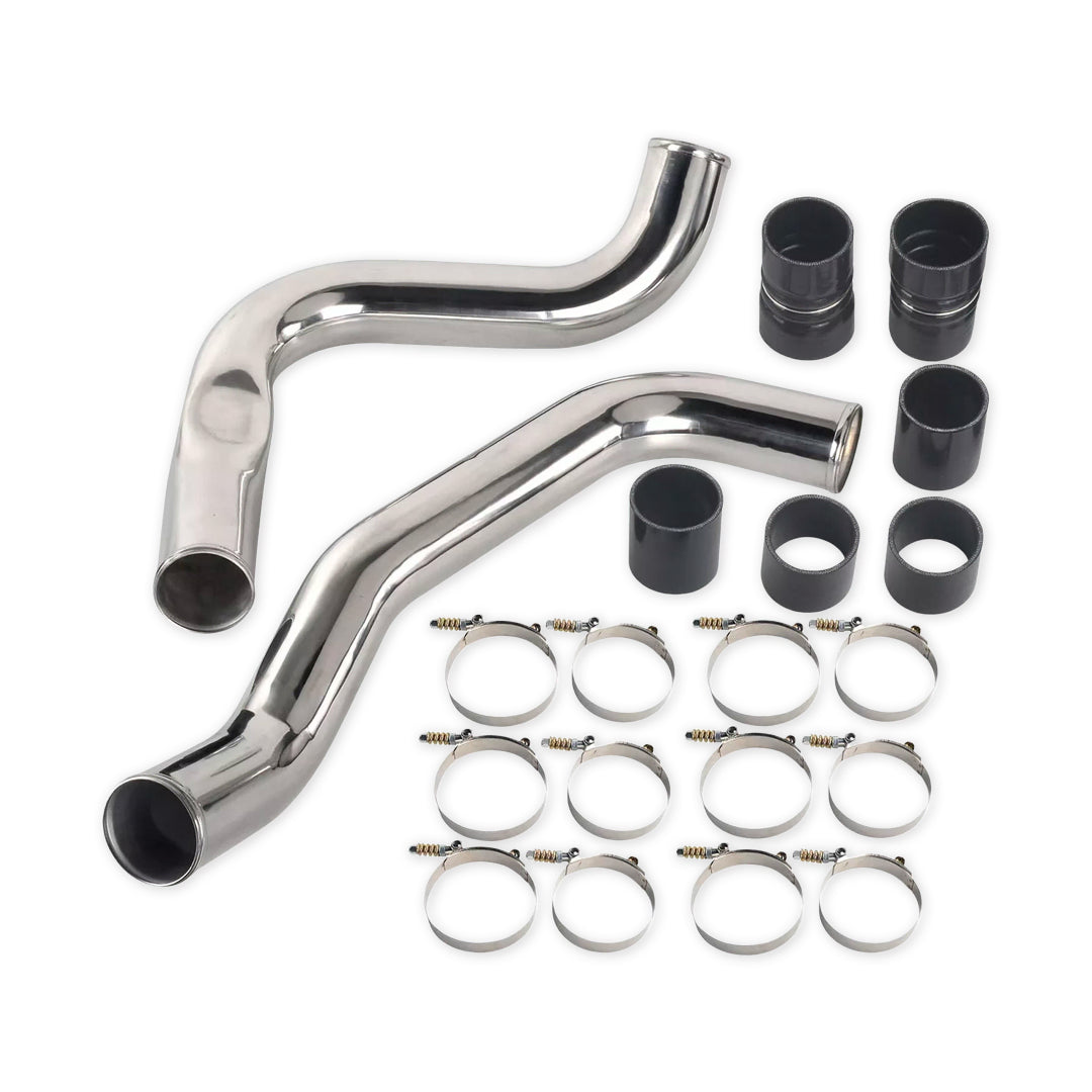 3" Polished Intercooler Pipe Boot Kit For 1999.5-2