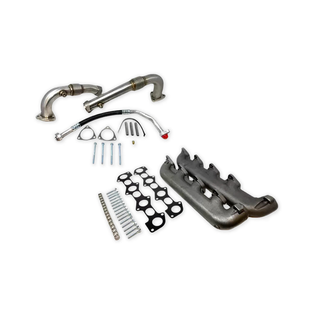 HIGH FLOW Up Pipe & Exhaust Manifold Kit For 2008–
