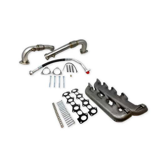 HIGH FLOW Up Pipe & Exhaust Manifold Kit For 2008–