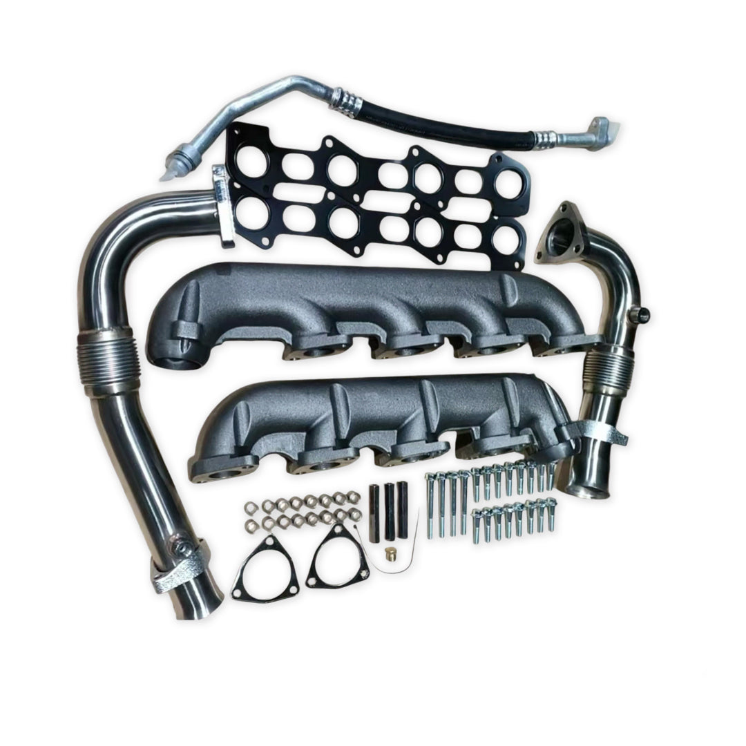 HIGH FLOW Up Pipe & Exhaust Manifold Kit For 2008–