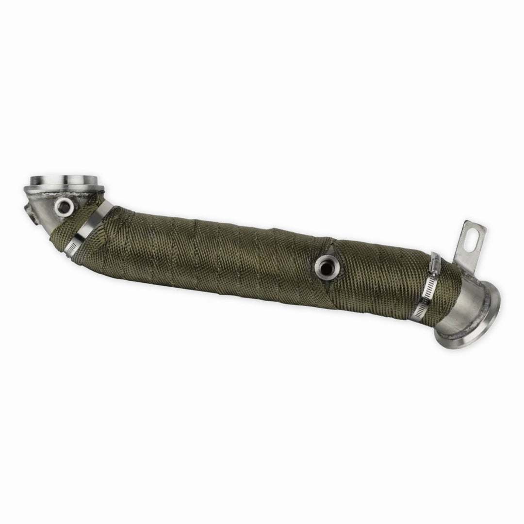 3" Turbo Exhaust Pipe W Heat Wrap For 2011-2015 Ch