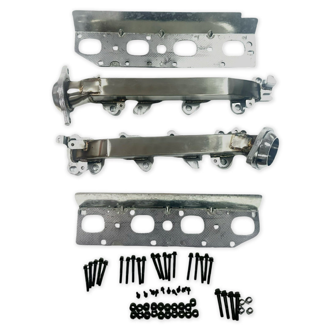 High Flow SS Exhaust Manifold Kit for 2009–24 Dodge Ram 1500 2500 3500 5.7 HEMI